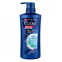 Dầu gội Clear Men Cool Sport Bạc Hà sạch gàu 630g- CHAI