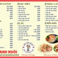 Menu đồ Nhậu bếp