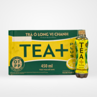 Trà ô long Tea Plus vị chanh (thùng 24 chai x 450ml)